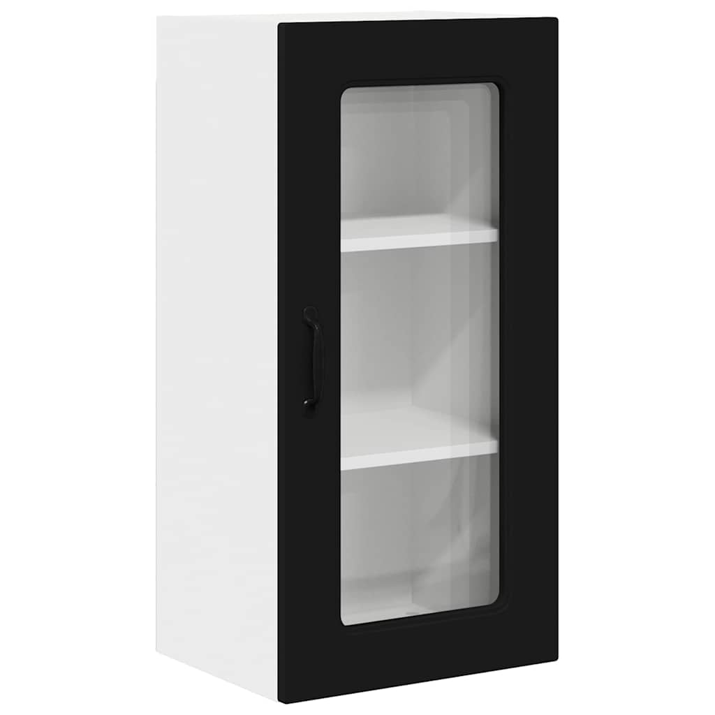 Kitchen Wall Cabinet Black 40 x 31 x 80 cm Engineered Wood